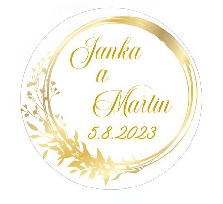 Svatební nálepky s vlastním textem 69