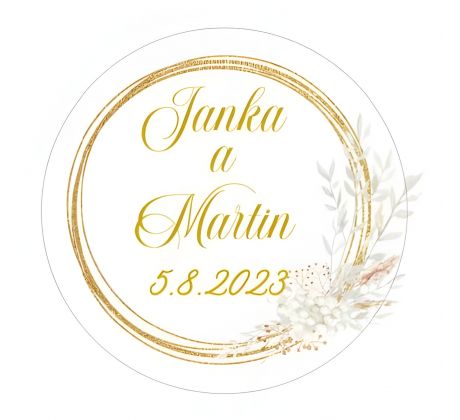 Svatební nálepky s vlastním textem 68