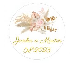 Svatební nálepky s vlastním textem 67