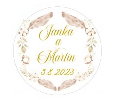 Svatební nálepky s vlastním textem 64