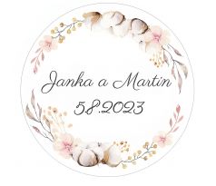 Svatební nálepky s vlastním textem 63