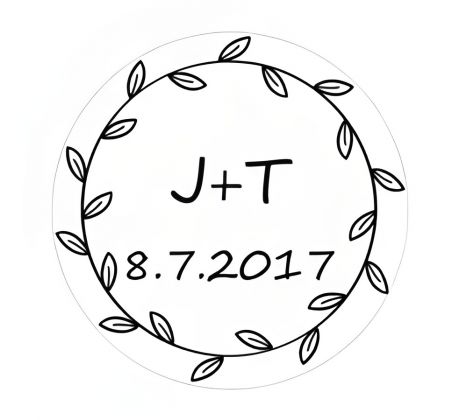 Svatební samolepky s vlastním textem 13