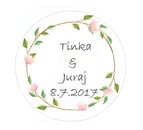 Svatební samolepky s vlastním textem 36