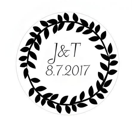 Svatební samolepky s vlastním textem 12