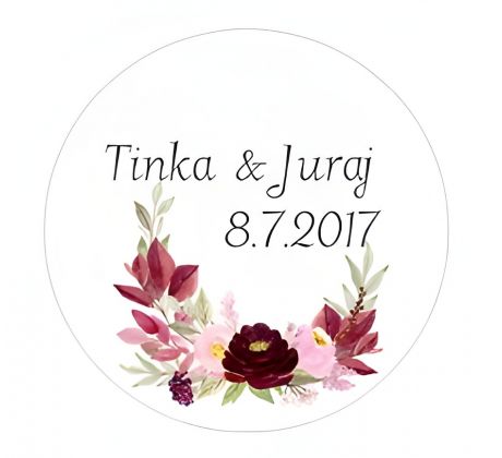 Svatební samolepky s vlastním textem 9