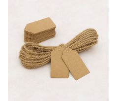 Papírové štítky 4x2 cm - 10 ks
