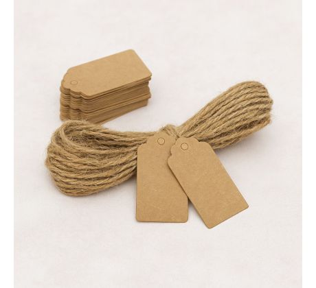 Papírové štítky 4x2 cm - 10 ks