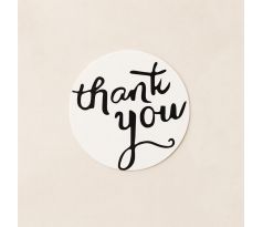 Samolepky Thank you bílé