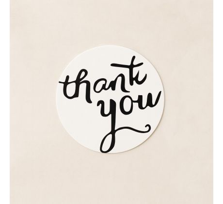 Samolepky Thank you bílé