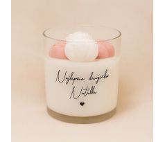 Svíčka ve skle Peonies