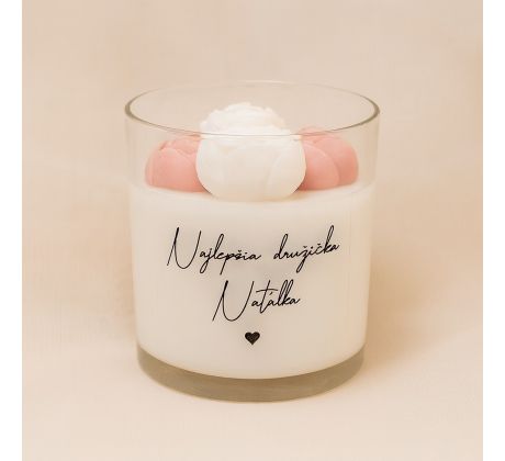 Svíčka ve skle Peonies