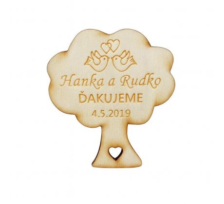 Svatební magnetka 80