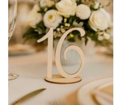 10 ks dřevěných čísel na stoly 11-20