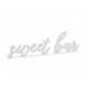 Bílý dřevěný nápis Sweet bar