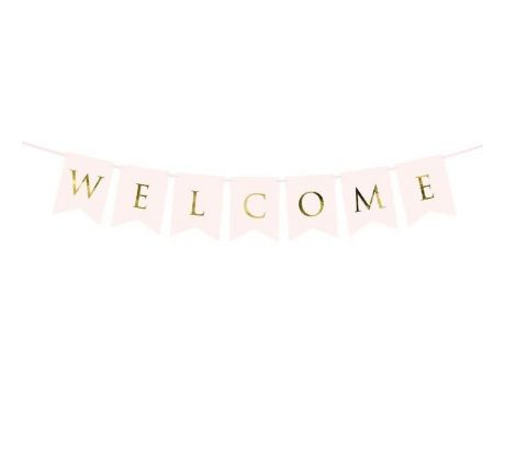 Girlanda Welcome růžová