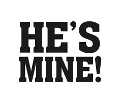Svatební nálepky na boty HE´S MINE 1pár