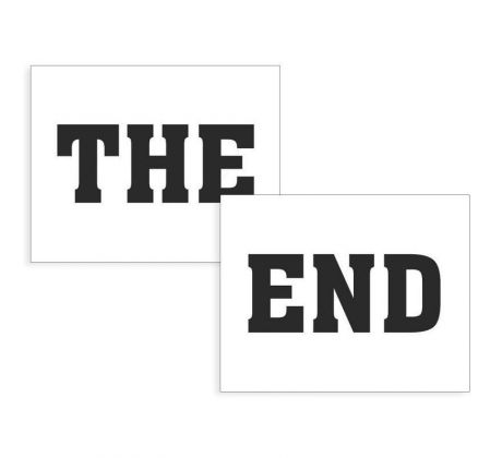 Svatební nálepky na boty THE END 1pár