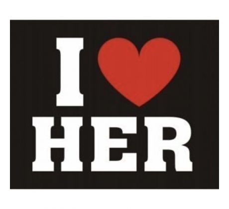 Svatební nálepky na boty I love HER! 1pár