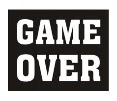 Svatební nálepky na boty GAME OVER 1pár
