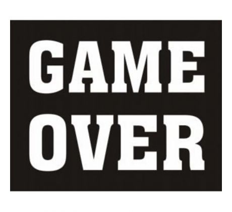 Svatební nálepky na boty GAME OVER 1pár