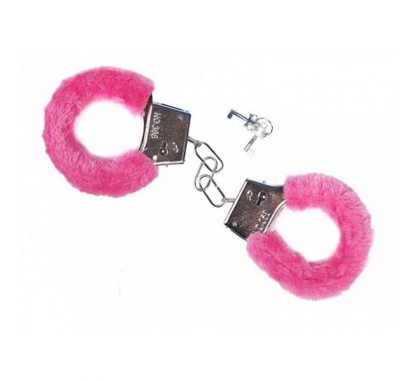 Pouta s kožešinou růžová