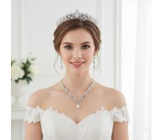 Set - náušnice, náhrdelník a tiara 2