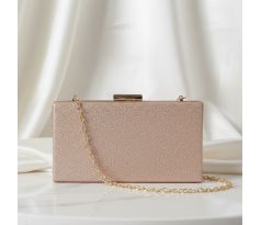 Společenská kabelka clutch třpytivá rose gold 1