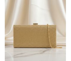 Společenská kabelka s kamínky zlatá 7