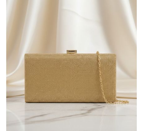 Společenská kabelka s kamínky zlatá 7