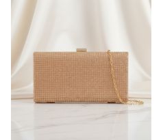 Společenská kabelka s kamínky šampaň 7