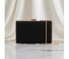 Společenská kabelka clutch růžově černá 12