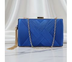 Společenská kabelka zdobená královsky modrá