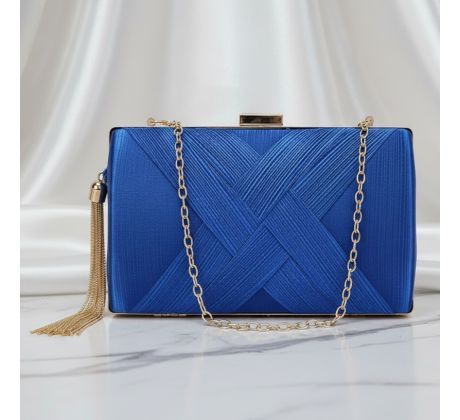 Společenská kabelka zdobená královsky modrá