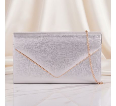 Společenská kabelka stříbrná 10