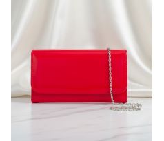 Společenská kabelka lesklá červená 2