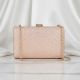 Společenská kabelka clutch s kamínky nude