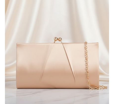 Společenská kabelka saténová zlatá 2