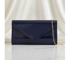 Společenská kabelka lesklá modrá 1