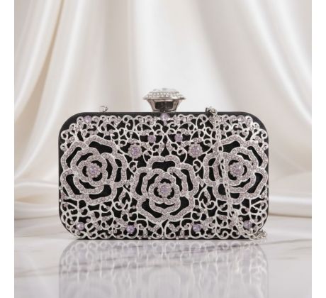 Společenská kabelka clutch černá 10