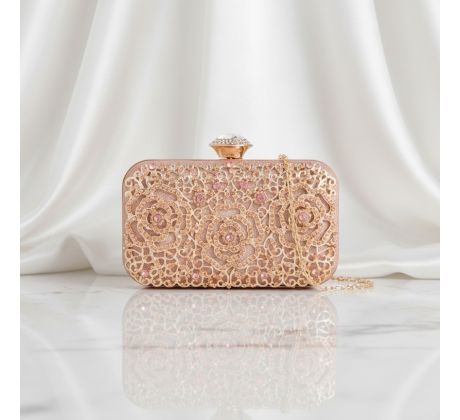 Společenská kabelka clutch šampaň 10