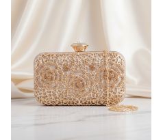 Společenská kabelka clutch zlatá 10