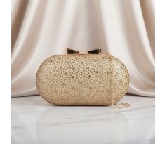 Společenská kabelka clutch zlatá 7