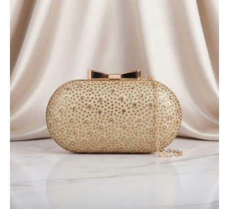 Společenská kabelka clutch zlatá 7