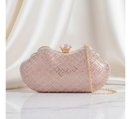 Společenská kabelka clutch šampaň 5