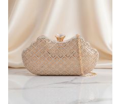 Společenská kabelka clutch zlatá 5