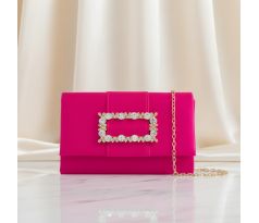 Společenská kabelka se sponou fuchsiová