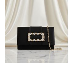 Společenská kabelka se sponou černá