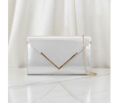 Společenská kabelka stříbrná 2