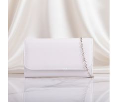 Společenská kabelka lesklá bílá