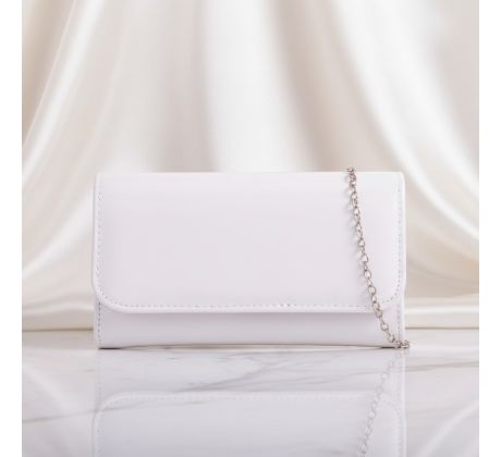 Společenská kabelka lesklá bílá